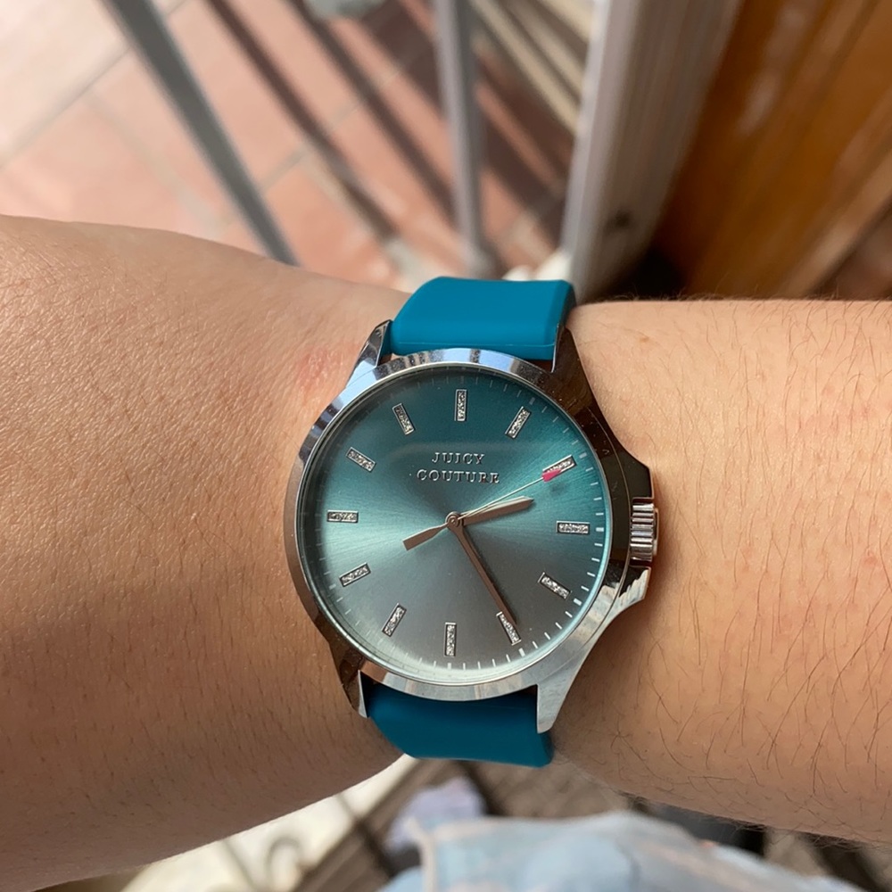 Juicy couture turquoise watch, silicone band
